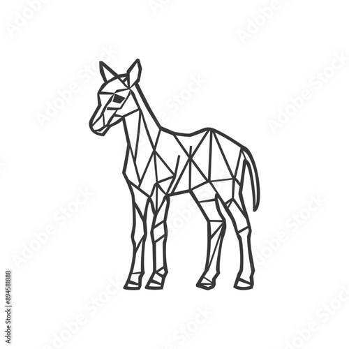 Geometric foal standing on four legs