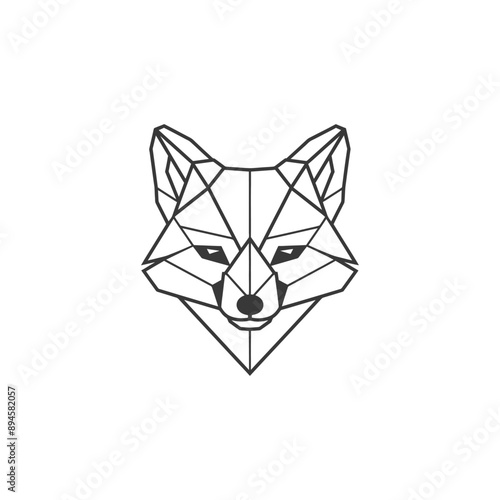 Geometric fox design sharp and sleek