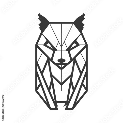 Geometric fox design sharp and stylish
