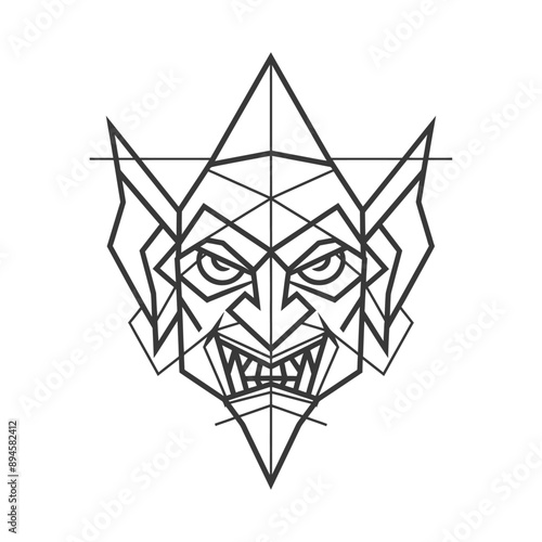 Geometric green goblin A villainous design