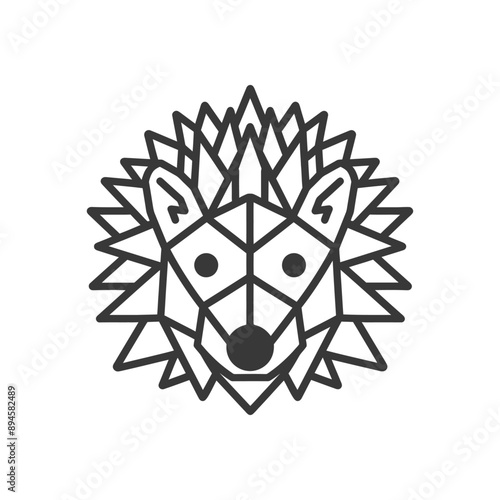 Geometric hedgehog design Simple and stylish