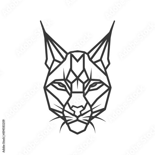 Geometric lynx with intense gaze Bold and beautiful