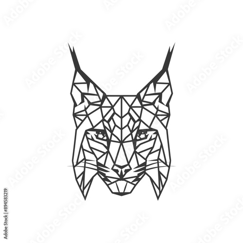 Geometric lynx with sharp features