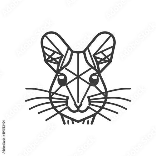 Geometric mouse with a curious gaze