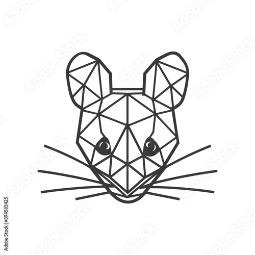 Geometric mouse with a sharp stare