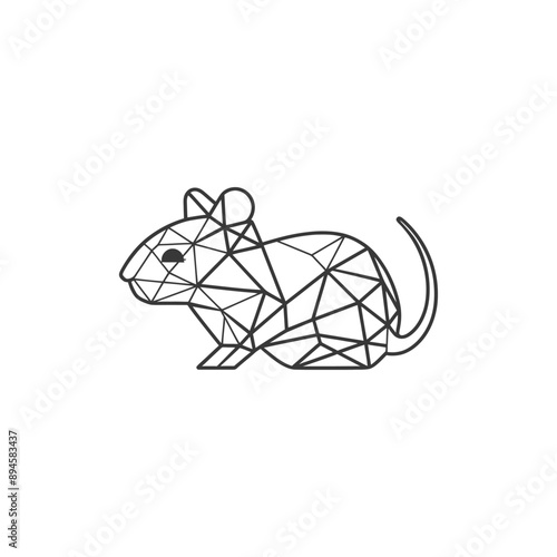Geometric mouse with a curious look