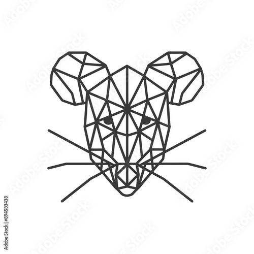 Geometric mouse with whiskers