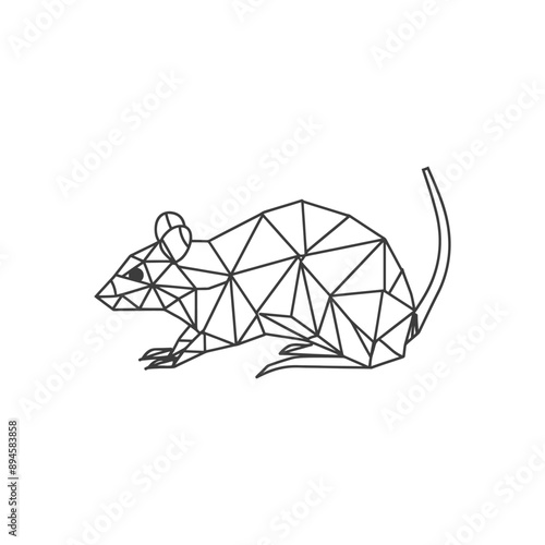 Geometric rat design simple and stylish
