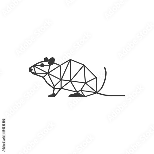 Geometric rat illustration Simple and stylish