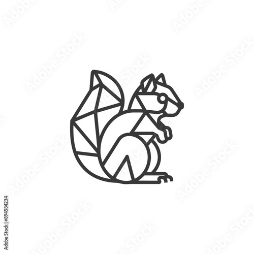 Geometric squirrel design A cute and clever design