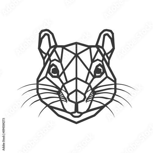 Geometric squirrel face Simple yet striking