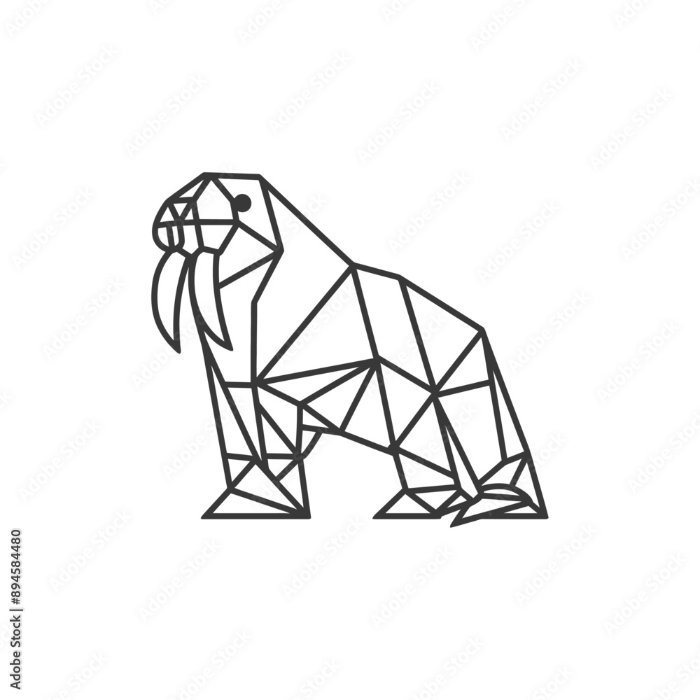 Geometric walrus art A modern take on a classic animal Geometric walrus art A modern take on a classic animal