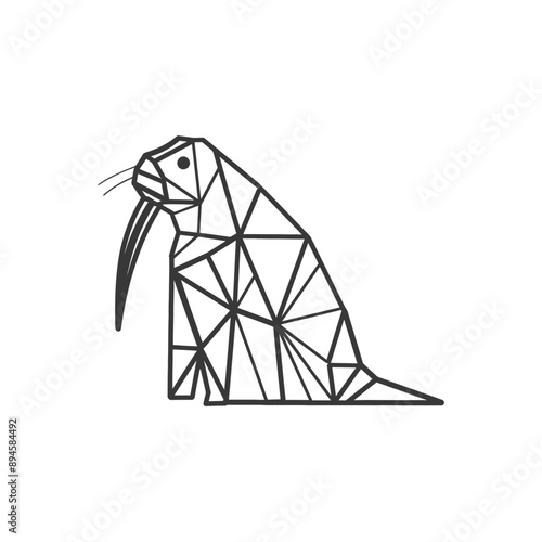 Geometric walrus a modern take on a classic