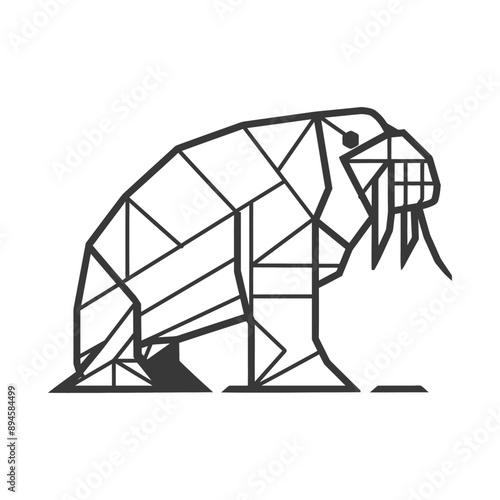 Geometric Walrus Illustration
