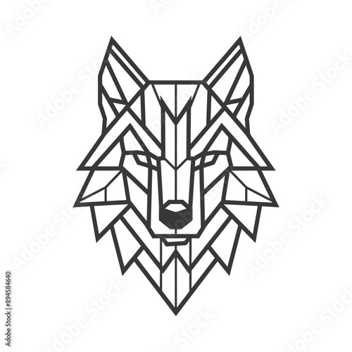 Geometric wolf design sharp and stylish