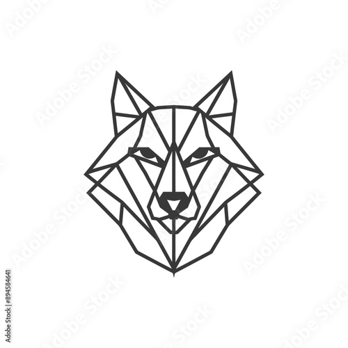 Geometric wolf design Minimalist and stylish