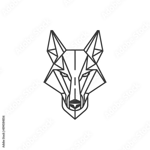 Geometric wolf head design Simple yet powerful