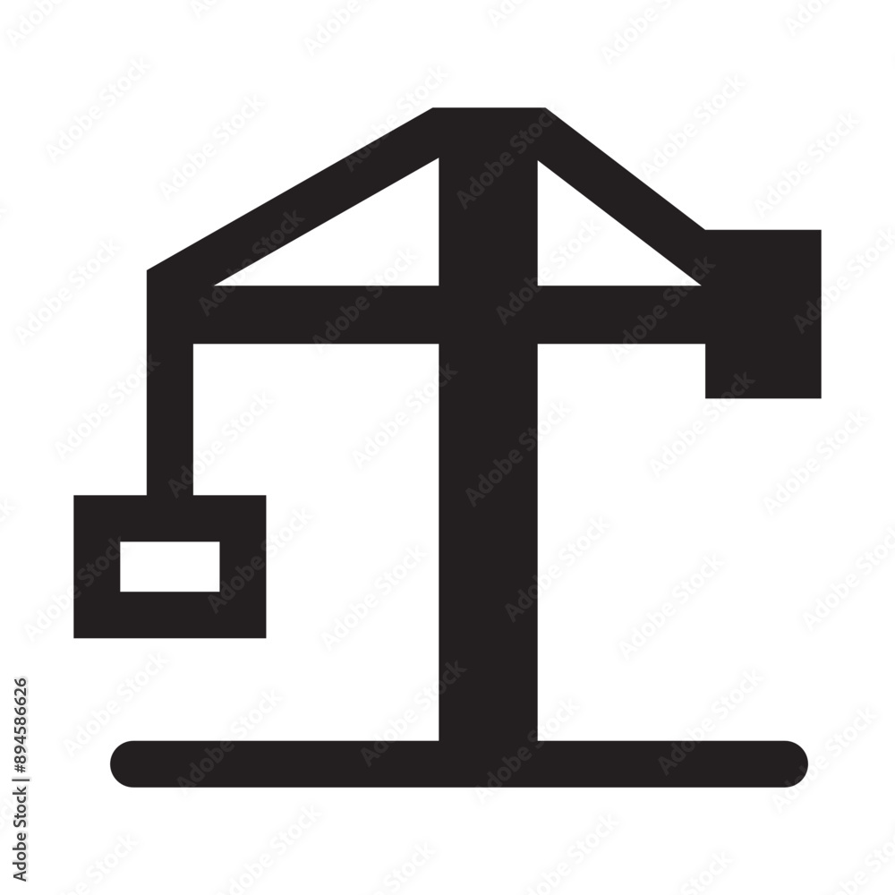 Obraz premium Crane icon vector illustration graphic design