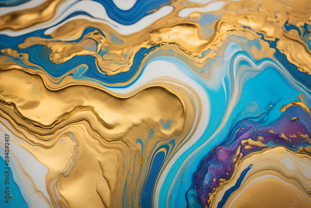 Abstract Blue and Gold Liquid Paint Texture Background stock image, blue and yellow abstract Abstract Blue and Gold Liquid Paint Texture Background stock image, blue and yellow abstract
