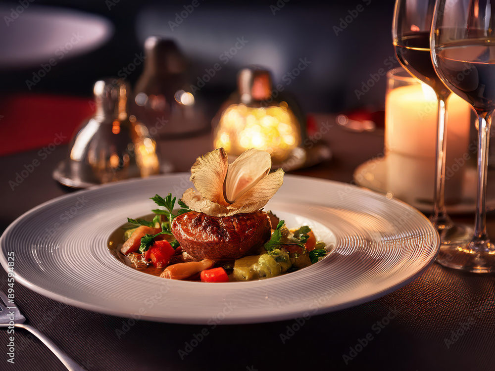 Grilled food on a plate Grilled food on a plate