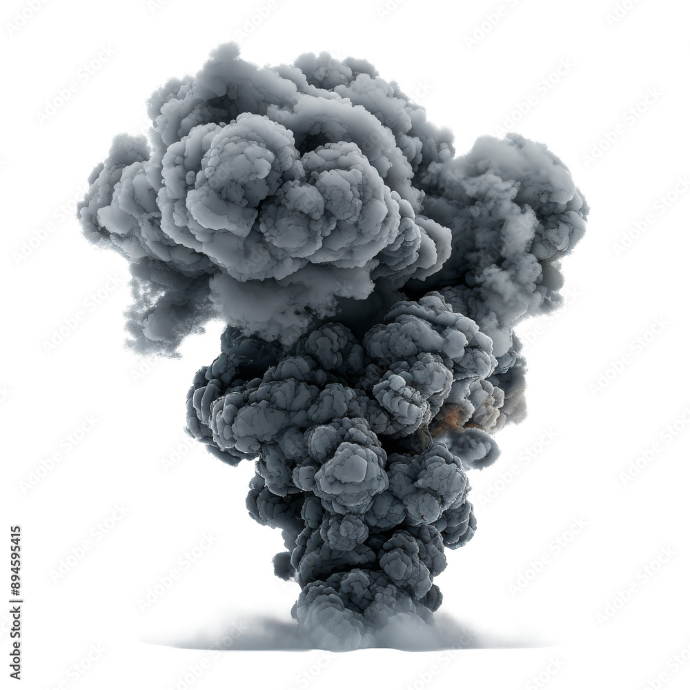 Massive Explosion with Fiery Flames and Smoke Massive Explosion with Fiery Flames and Smoke