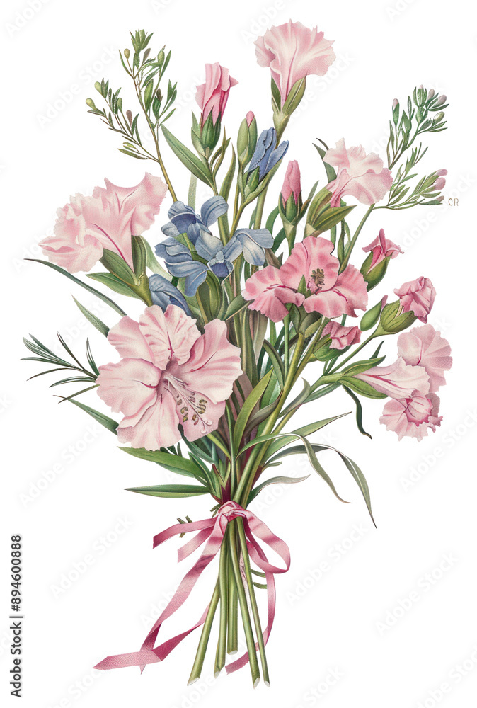 Fototapeta premium PNG Elegant floral bouquet illustration