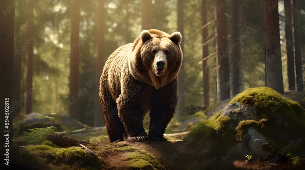 Wild Brown Bear in the summer forest UHD Wallpaper Wild Brown Bear in the summer forest UHD Wallpaper
