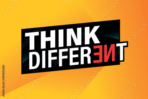 think different poster banner graphic design icon logo sign symbol social media website coupon

