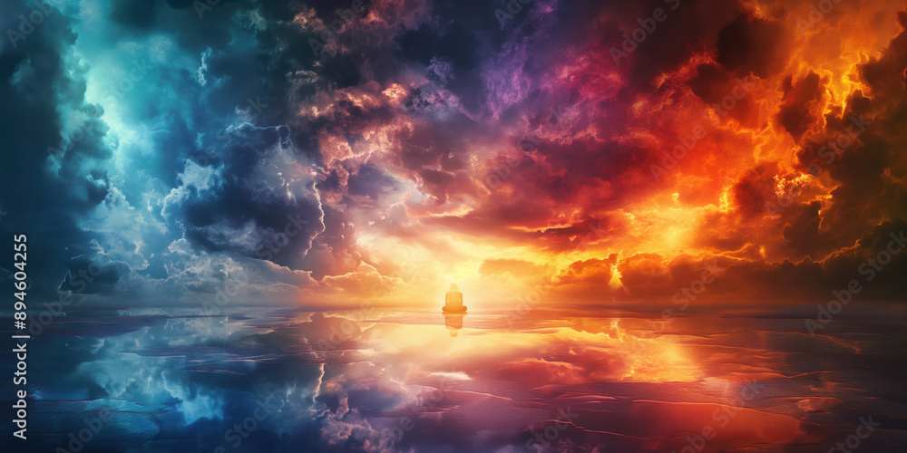 Wolken farbig und gespiegelt Wolken farbig und gespiegelt