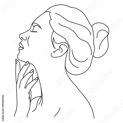 facial skin care woman profile