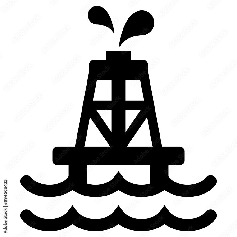 Oil rig icon vector illustration graphic design Oil rig icon vector illustration graphic design