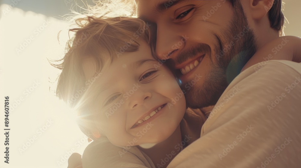 Joyful Family Embracing Together in Daylight Joyful Family Embracing Together in Daylight