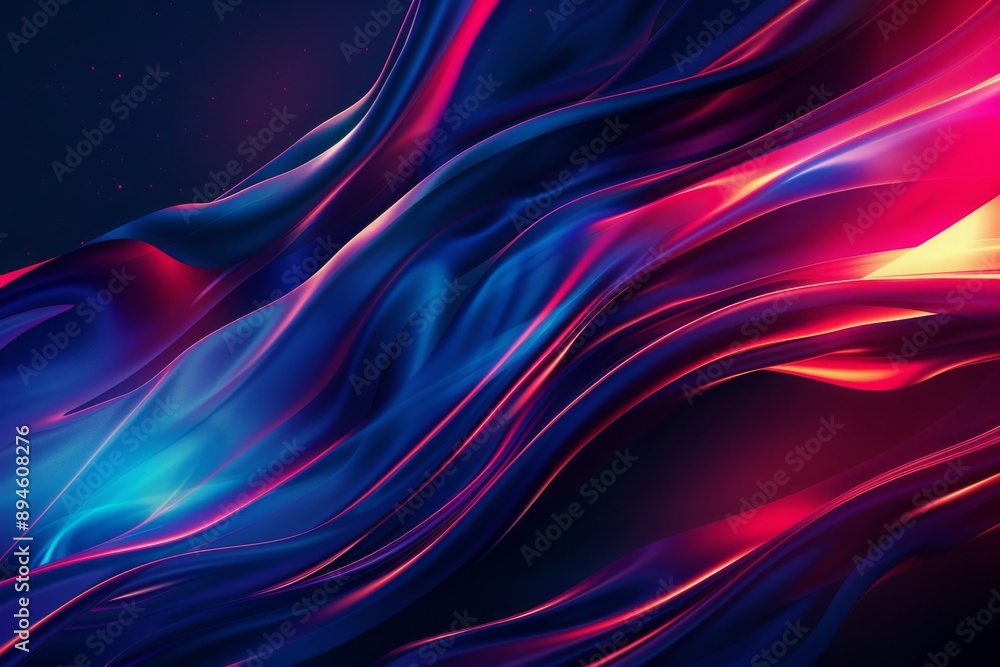 Abstract Swirls of Red and Blue Abstract Swirls of Red and Blue
