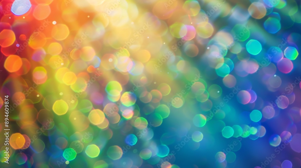 Abstract Bokeh Background with Rainbow Colors Abstract Bokeh Background with Rainbow Colors