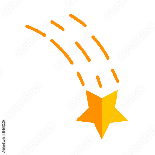 Shooting Star Flat Icon
