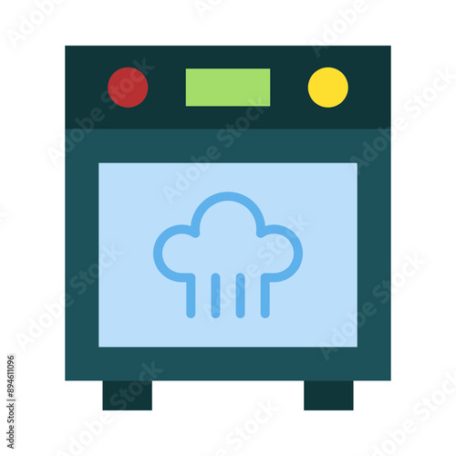 Steamer Oven Flat Icon
