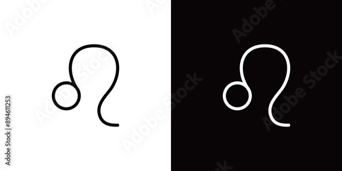 しし座のシンプルなラインアイコン