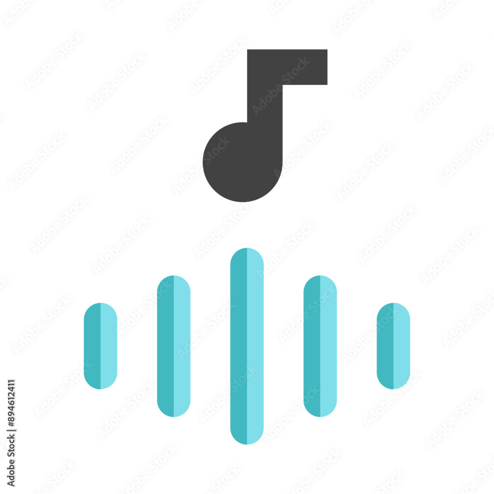 Sound Waves Flat Icon Sound Waves Flat Icon