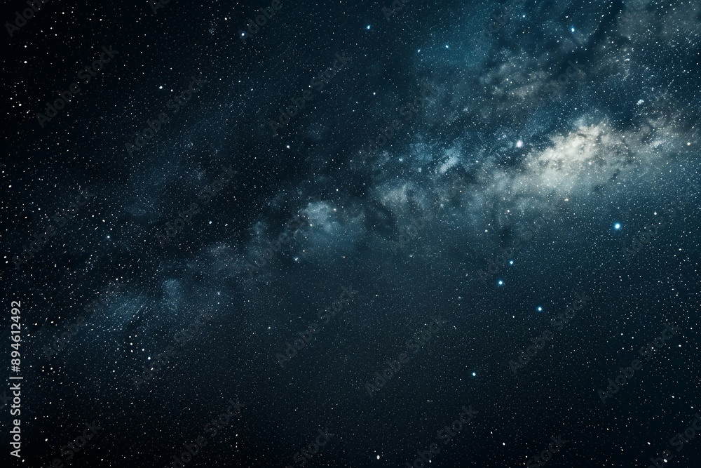 Fototapeta premium The Milky Way galaxy, night sky, starry background, black space, and universe in the beauty of nature, space photography, photo taken with Canon EOS R5 T2i camera, high resolution, high quality, high 