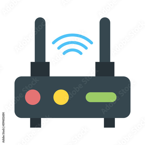 Wifi Router Flat Icon