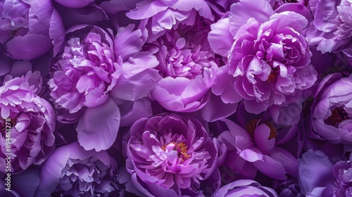 Purple peonies. Floral backdrop. Petals and blooms. Nature.