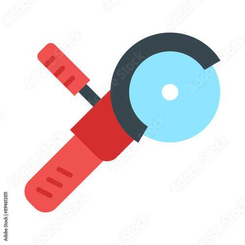 Angle Grinder Flat Icon