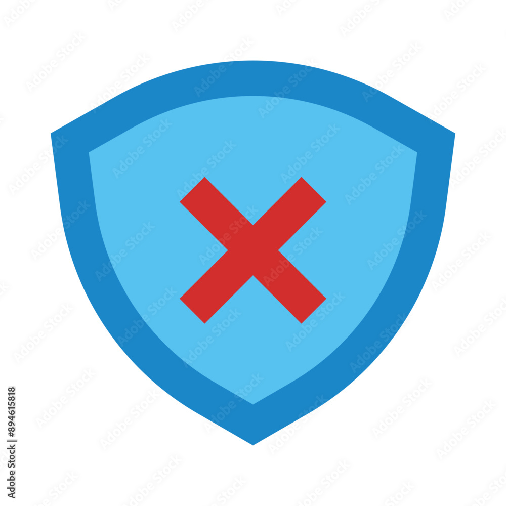 Obraz premium Shield Flat Icon