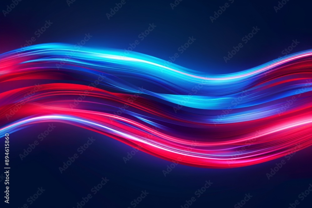 Fototapeta premium Abstract Blue and Red Swirling Light