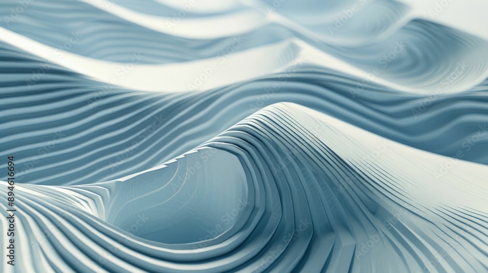 Smooth wavy lines forming a continuous abstract geometric pattern Smooth wavy lines forming a continuous abstract geometric pattern