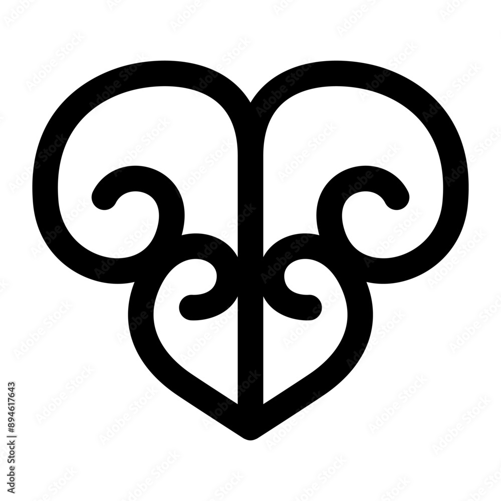 Heart icon in thin line style. Vector illustration graphic design Heart icon in thin line style. Vector illustration graphic design