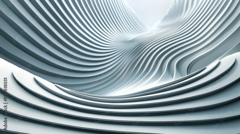 Smooth wavy lines forming a continuous abstract geometric pattern Smooth wavy lines forming a continuous abstract geometric pattern