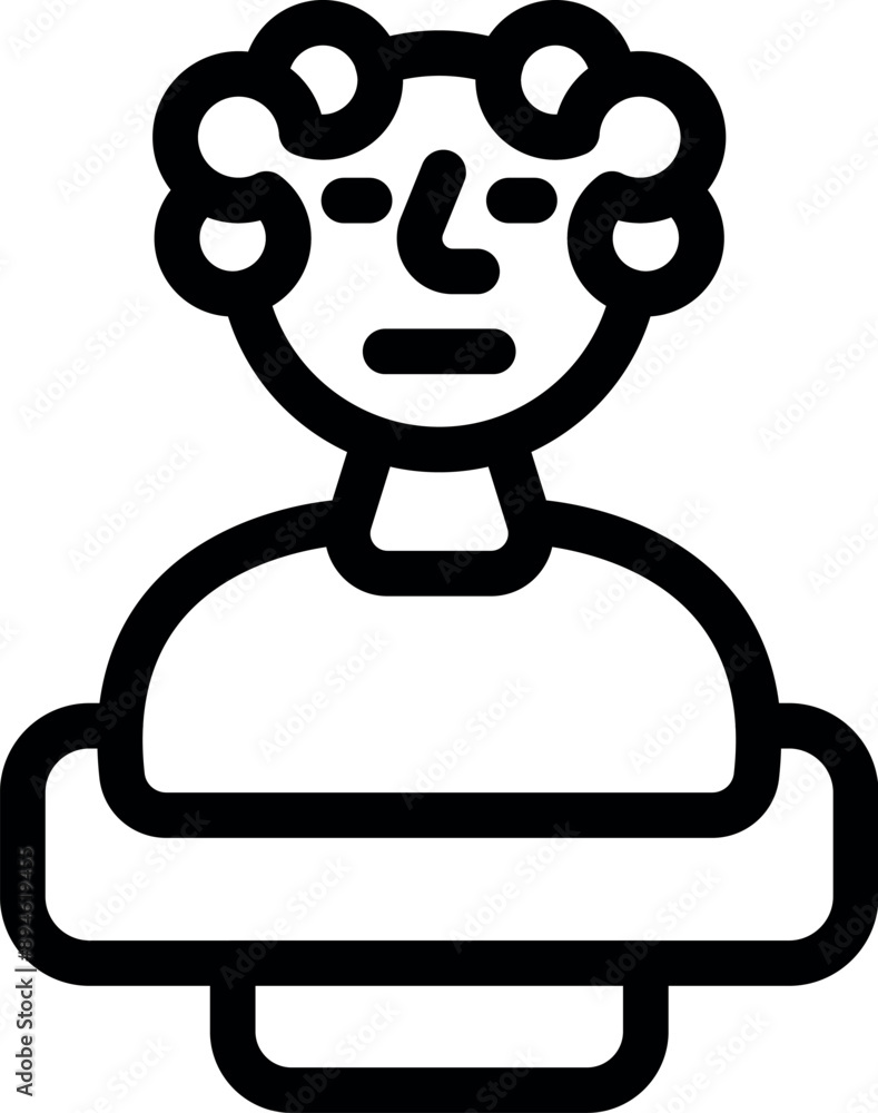 Φωτογραφία Line art icon of a judge presiding over a court case, emphasizing the legal prof