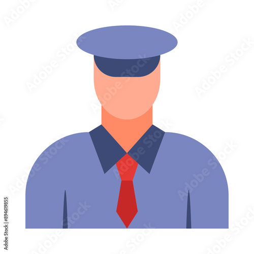 Chauffeur Flat Icon