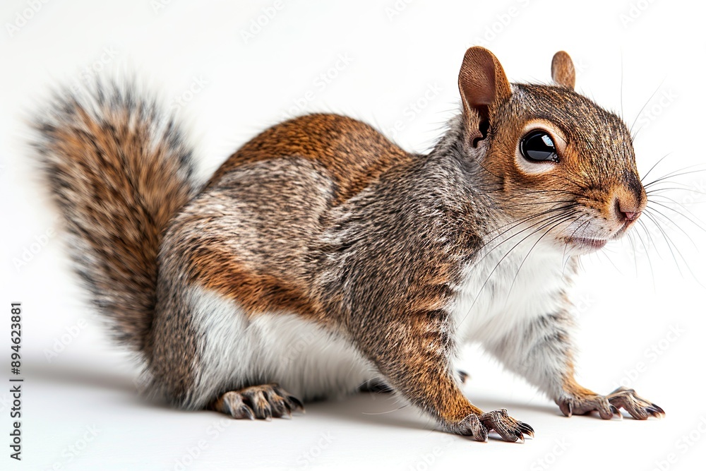 Fototapeta premium Squirrel on white background